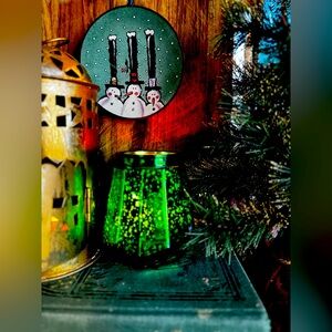 Crazy Mountain Snowman Decorative  hanging Plate